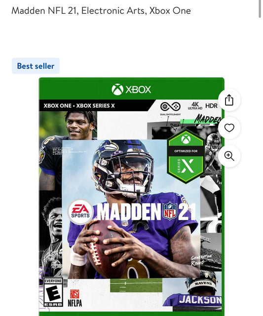 Madden NFL 21, Electronic Arts, Xbox One