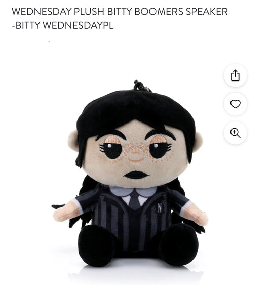 WEDNESDAY PLUSH BITTY BOOMERS SPEAKER -BITTY WEDNESDAYPL