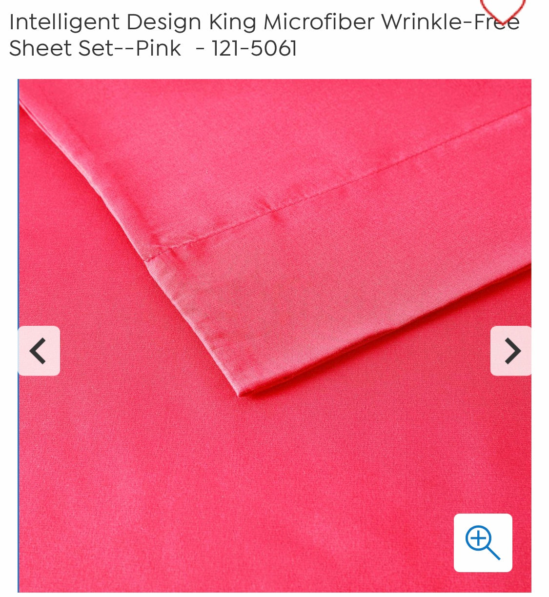 King Microfiber Wrinkle-Free Sheet Set--Pink