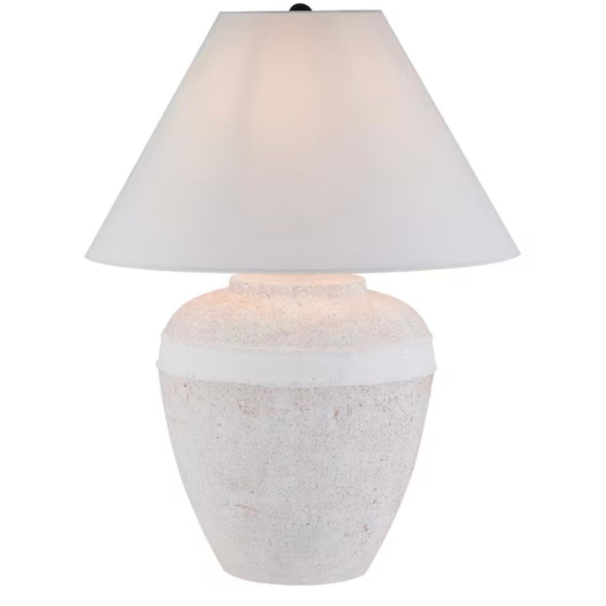 Chiara 22.5 Inch White Ceramic Table Lamp with Fabric Shade