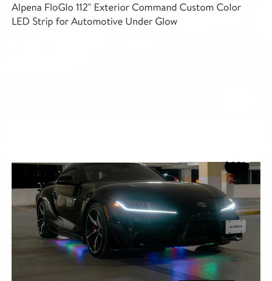 Alpena FloGlo 112" Exterior Command Custom Color LED Strip for Automotive Under Glow, Model 78190