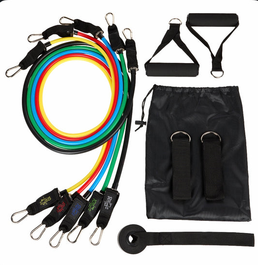 Resistance Bands 10-piece Fitness Kit with Pouch