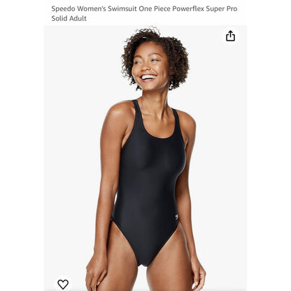 Speedo Women's Swimsuit One Piece Powerflex Super Pro Solid Adult