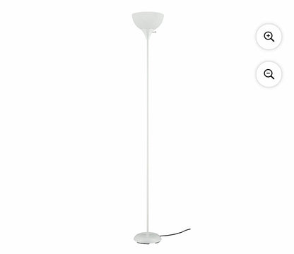 Mainstays 71" White Floor Lamp, Modern Design (tested)