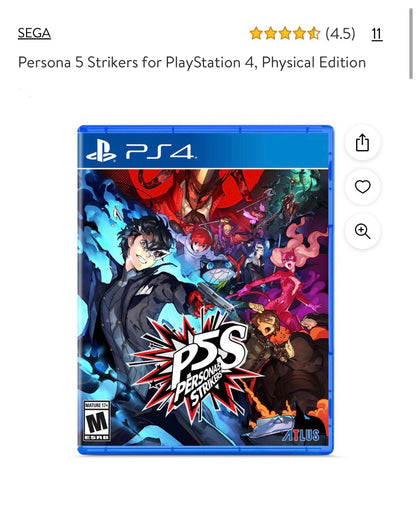 Persona 5 Strikers for PlayStation 4, Physical Edition