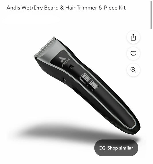 Andis Wet/Dry Beard & Hair Trimmer 6-Piece Kit