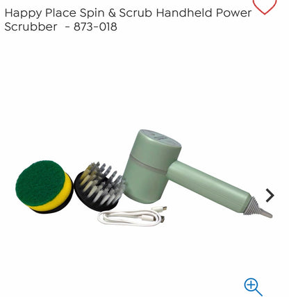 Spin & Scrub Handheld Power Scrubber-Green