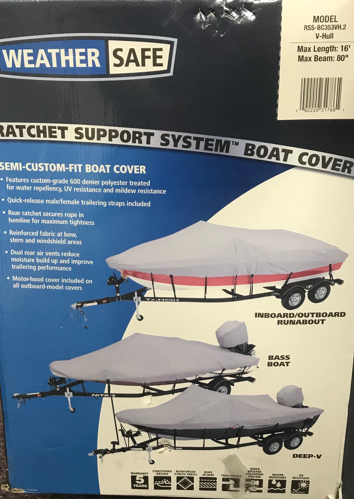 Bass Pro Shops RSS V-Hull Fishing Boat Cover