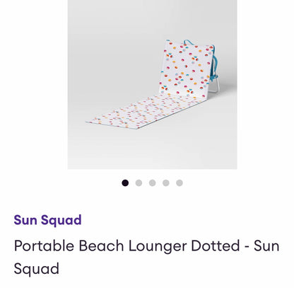 Sun Squad Portable Beach Lounger-Dotted