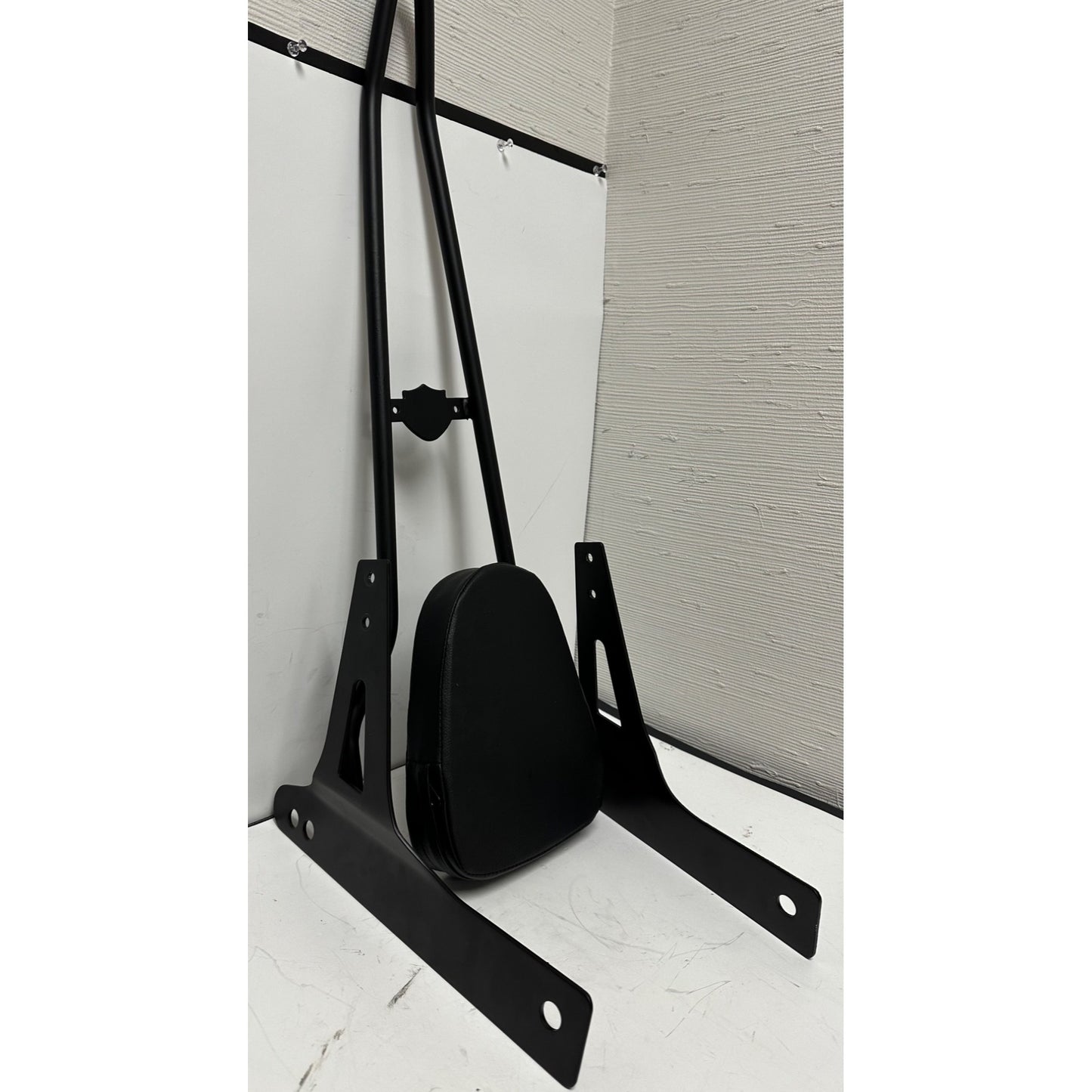 Detachable Black Passenger Backrest Sissy Bar With Back Rest Pad Compatible With For Dyna Street Bob Super Glide Low Rider Wide Glide FXD FX