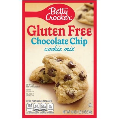 Betty Crocker Gluten Free Chocolate Chip Cookie Mix, 19 oz. (Best by 1/23/25)