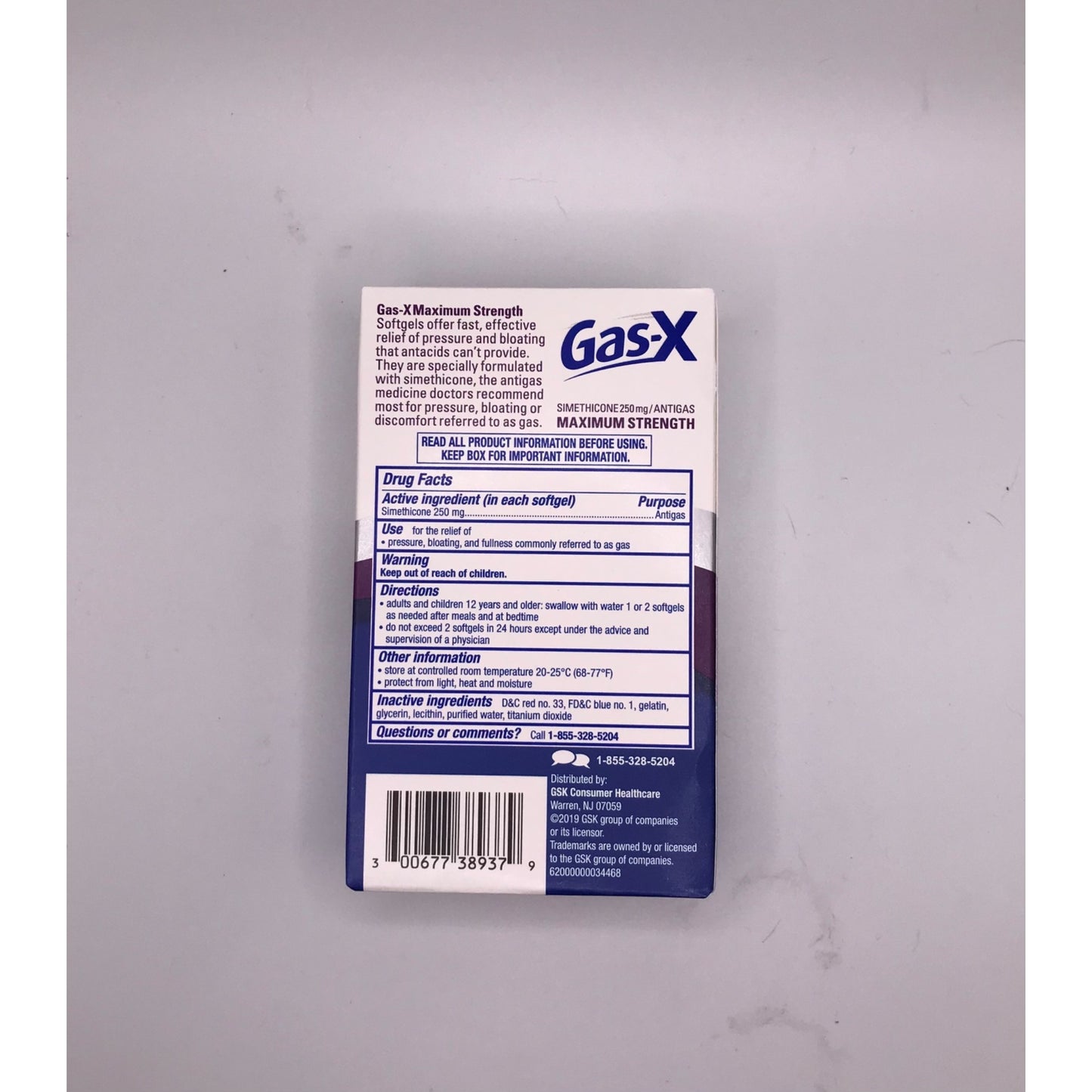 Gas-X Maximum Strength Gas Relief Softgels With Simethicone 250 Mg - 30 Count