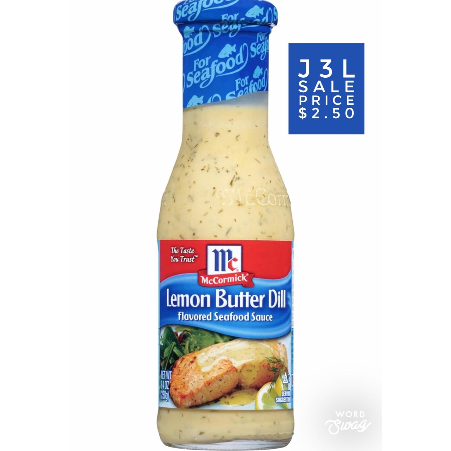 Lemon Butter Dill Flavored Seafood Sauce, 8.4 oz (Best by 7/18/25)